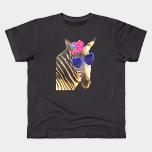 Cute Zebra Illustration Kids T-Shirt